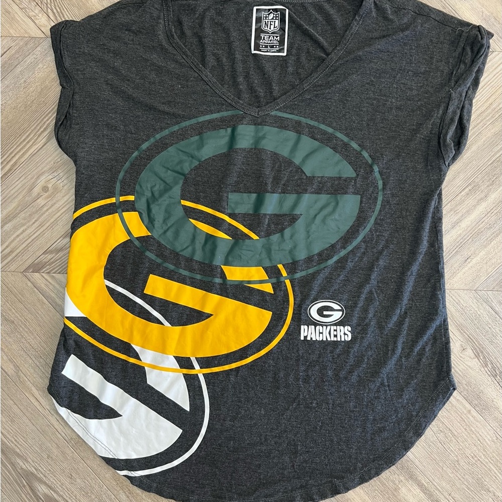 NFL Women's Packers Charcoal Tee